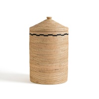 Корзина Высокая из ротанга с крышкой Andria единый размер бежевый AM.PM  фото, kupilegko.ru